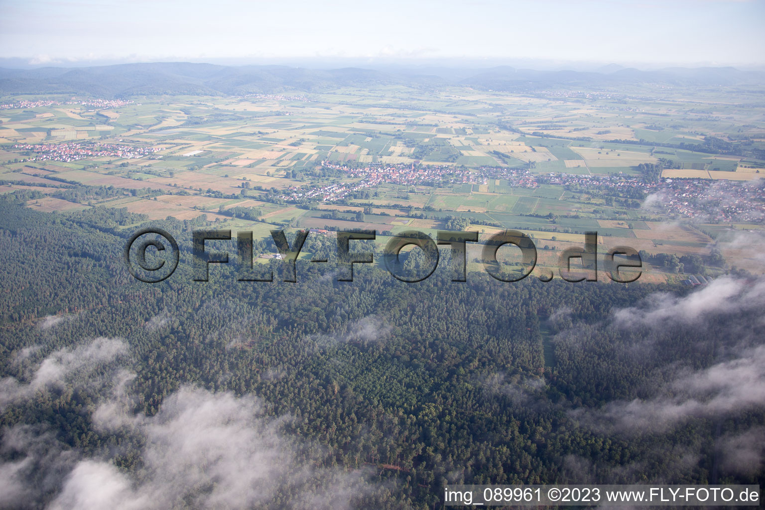 Kapsweyer in the state Rhineland-Palatinate, Germany seen from a drone