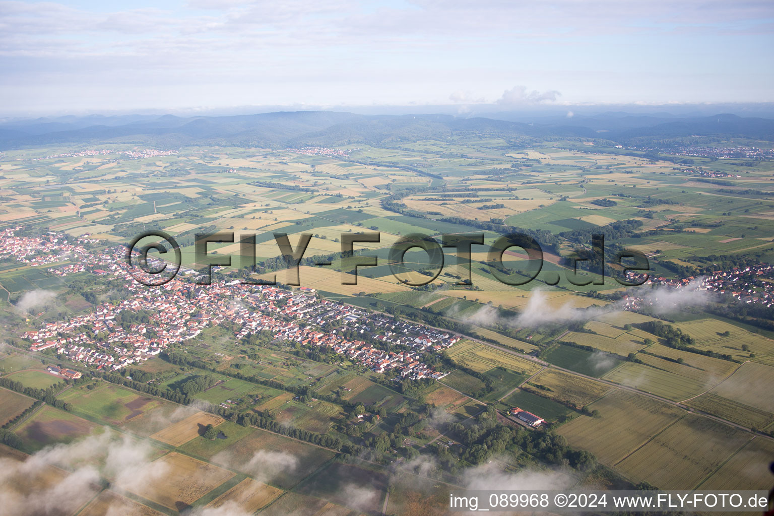 Bird's eye view of Steinfeld in the state Rhineland-Palatinate, Germany