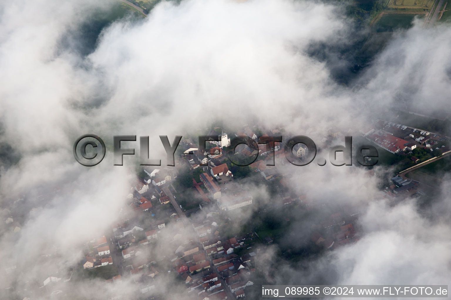 Minfeld in the state Rhineland-Palatinate, Germany out of the air