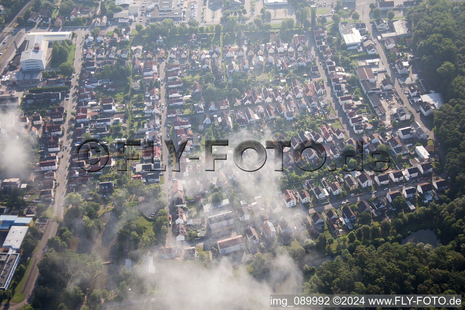 Aerial view of Kandel in the state Rhineland-Palatinate, Germany