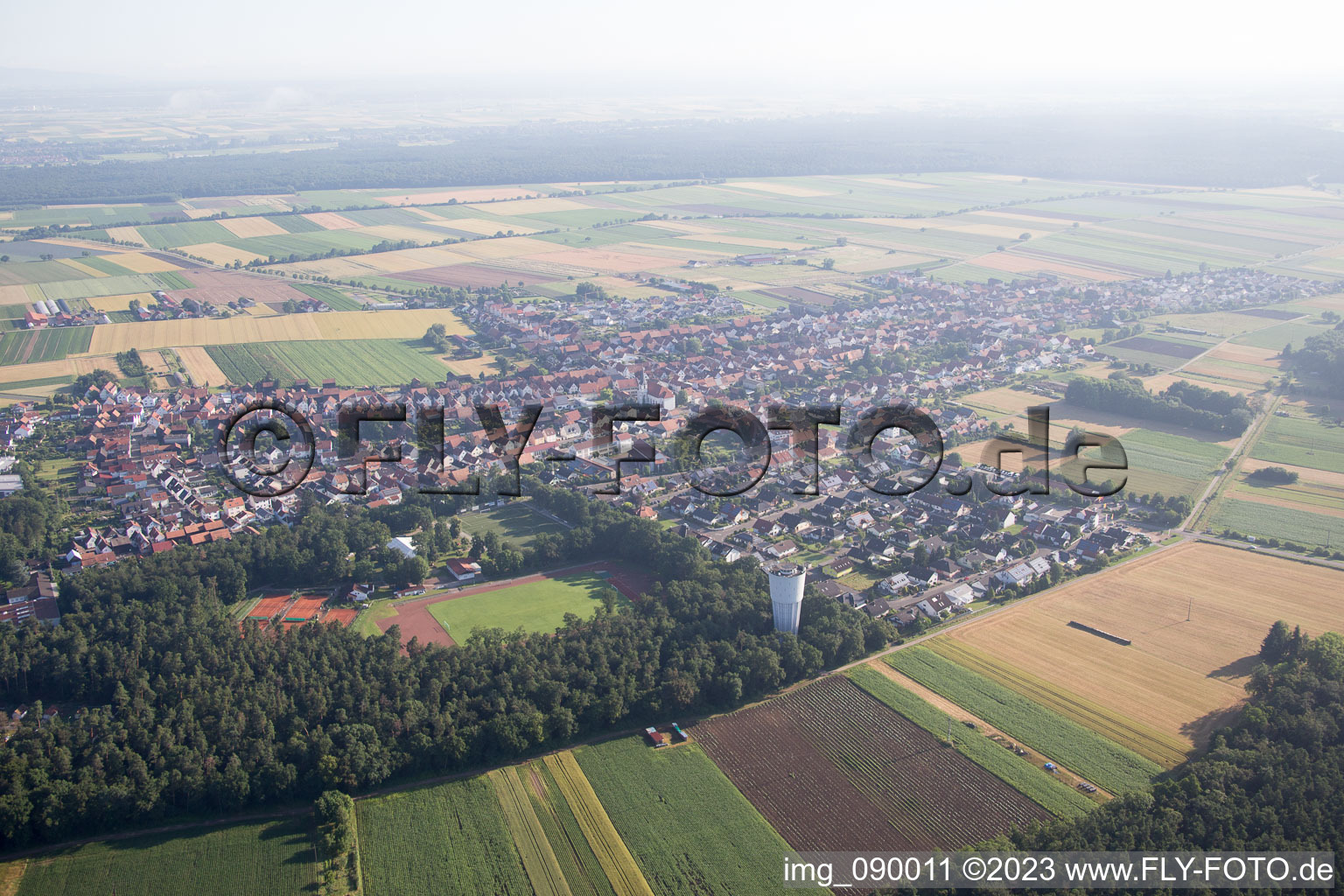 Aerial photograpy of Hatzenbühl in the state Rhineland-Palatinate, Germany