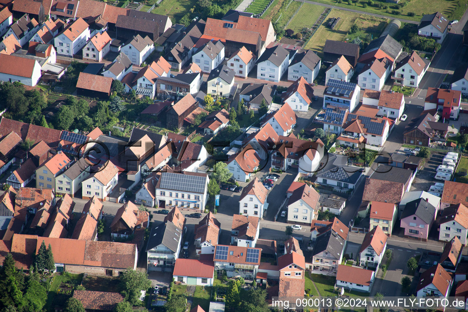 Hatzenbühl in the state Rhineland-Palatinate, Germany from above