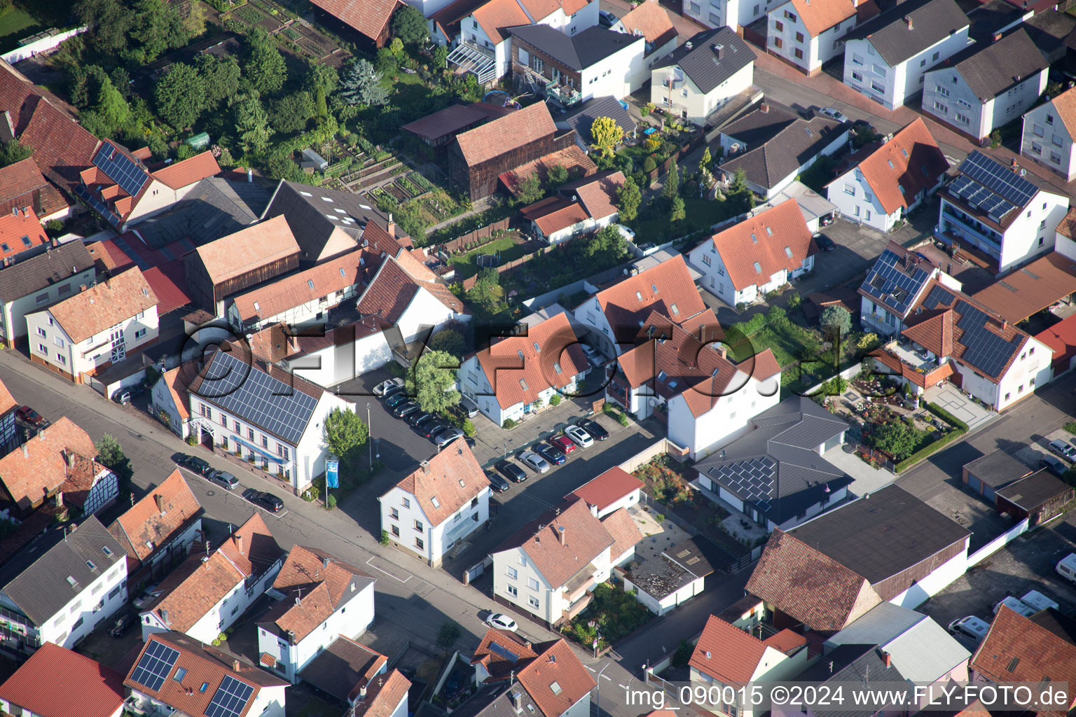 Hatzenbühl in the state Rhineland-Palatinate, Germany seen from above