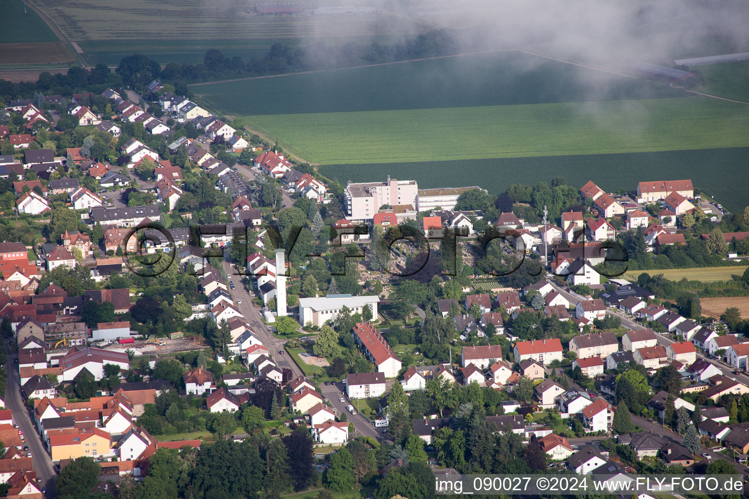 Drone image of Kandel in the state Rhineland-Palatinate, Germany