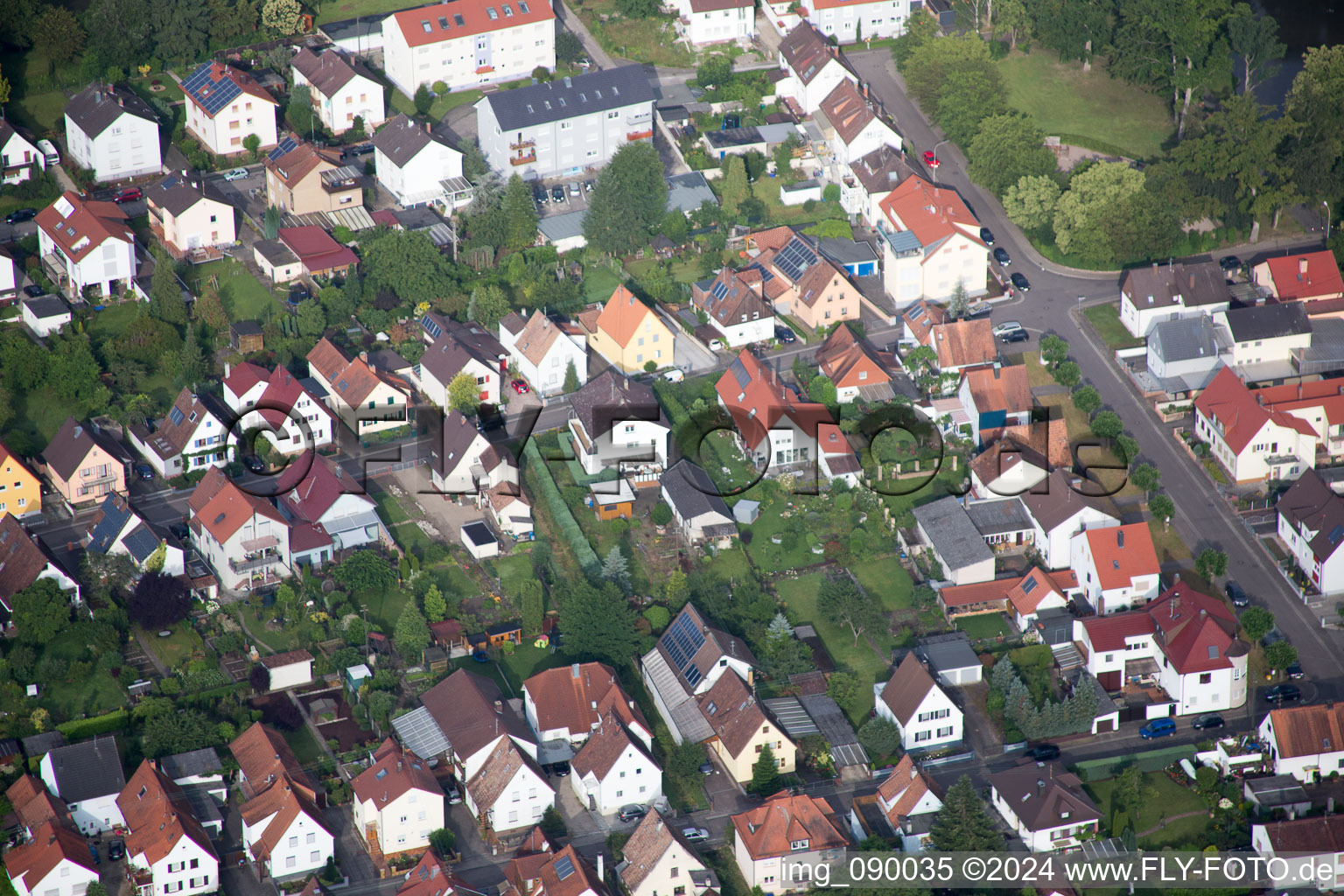 Kandel in the state Rhineland-Palatinate, Germany seen from a drone