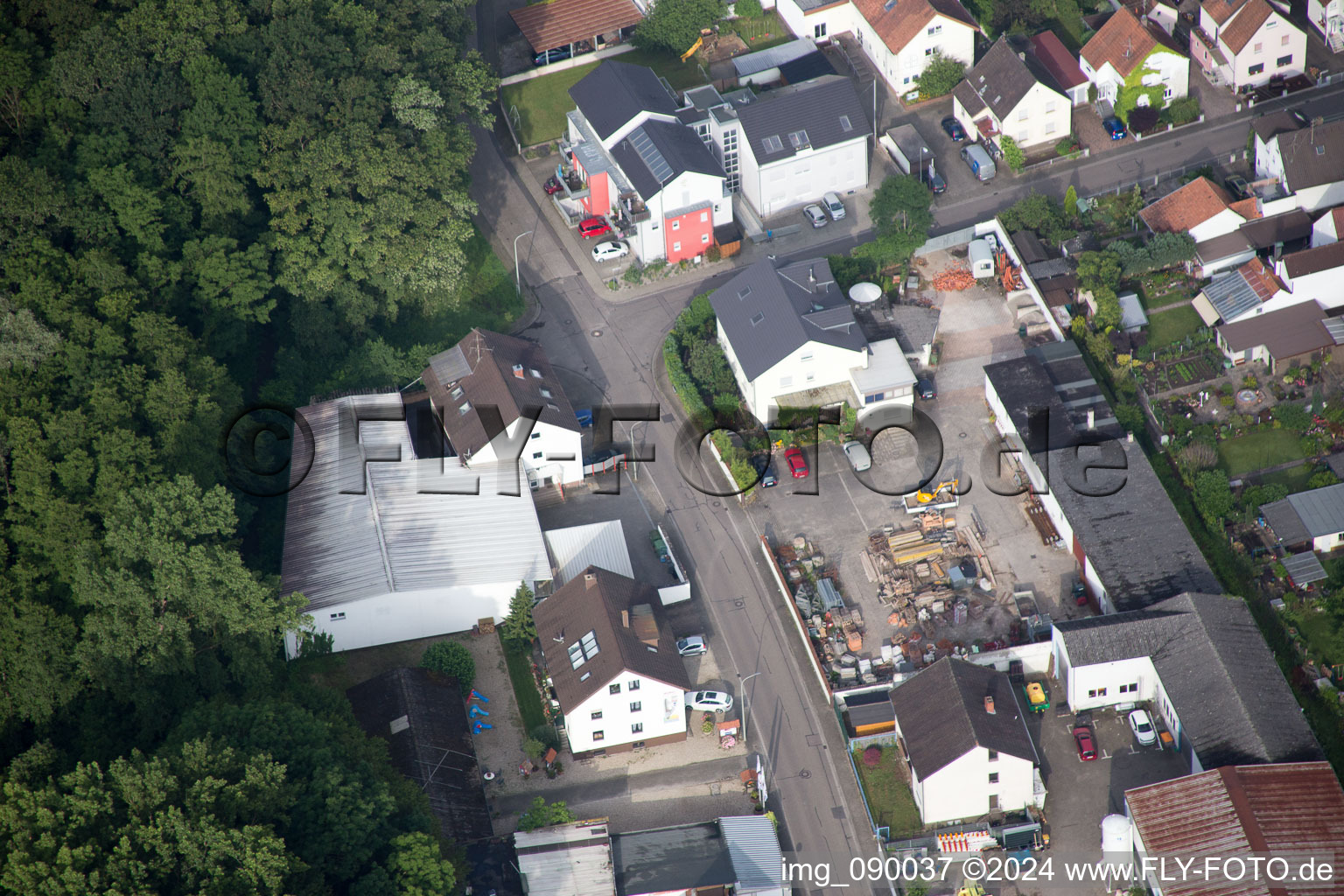 Aerial photograpy of Kandel in the state Rhineland-Palatinate, Germany