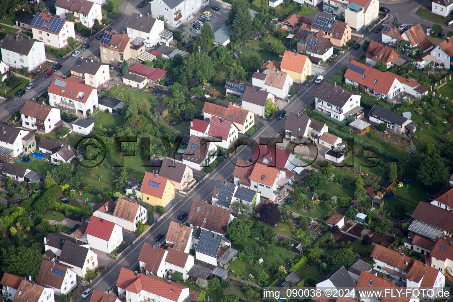 Oblique view of Kandel in the state Rhineland-Palatinate, Germany