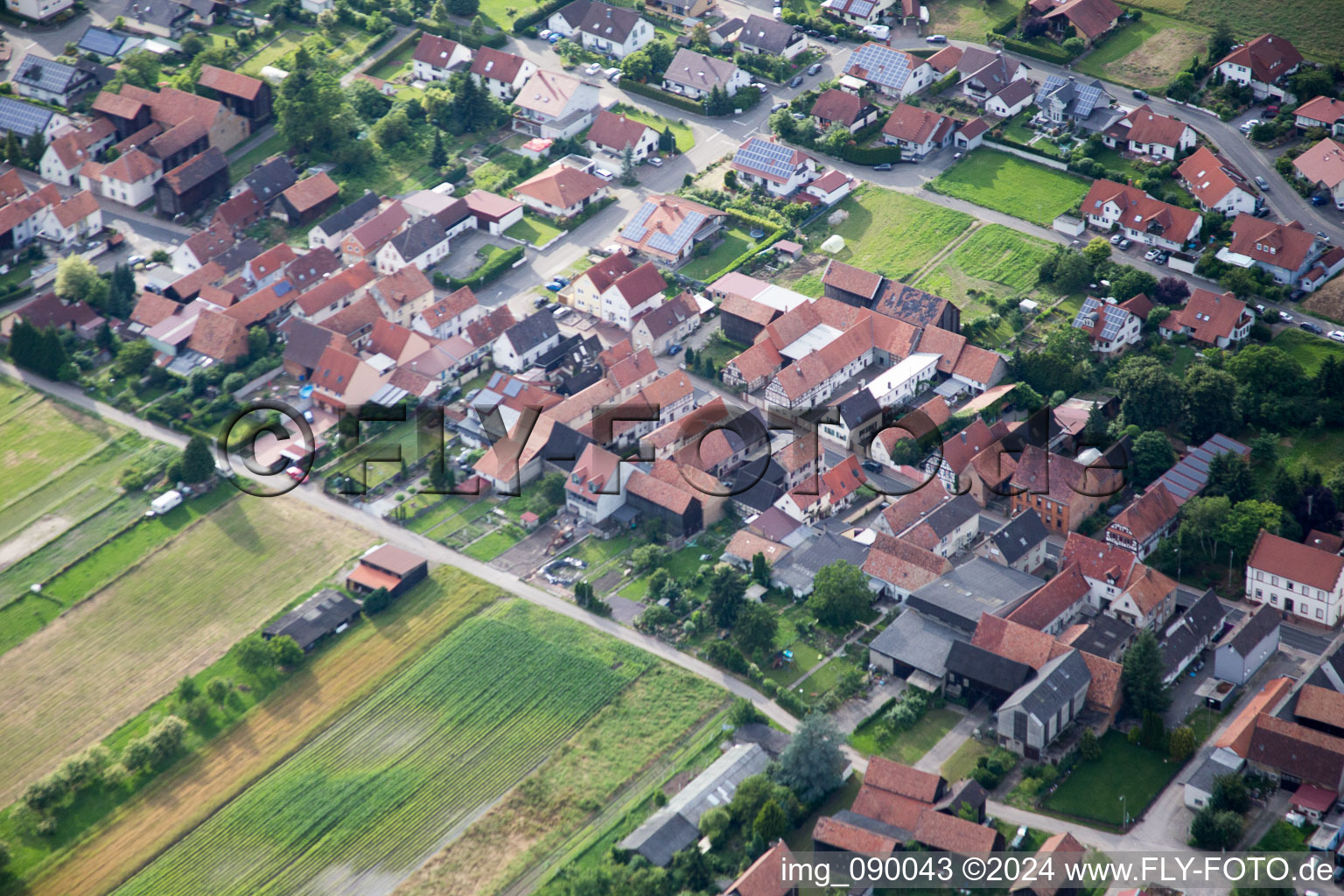 Drone recording of Herxheimweyher in the state Rhineland-Palatinate, Germany