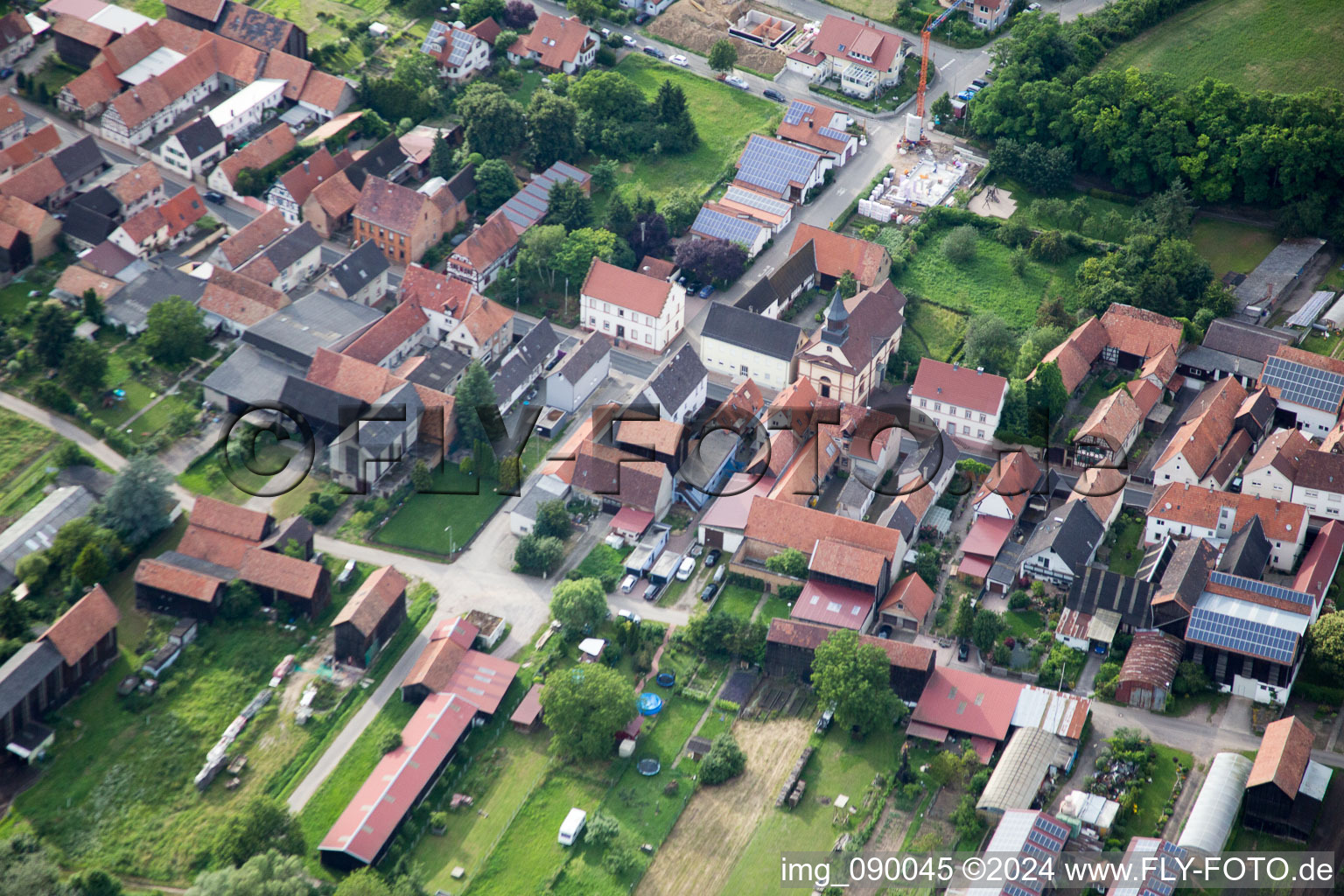 Herxheimweyher in the state Rhineland-Palatinate, Germany from the drone perspective