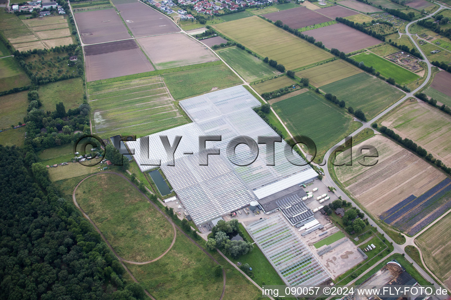 Zeiskam in the state Rhineland-Palatinate, Germany from the drone perspective