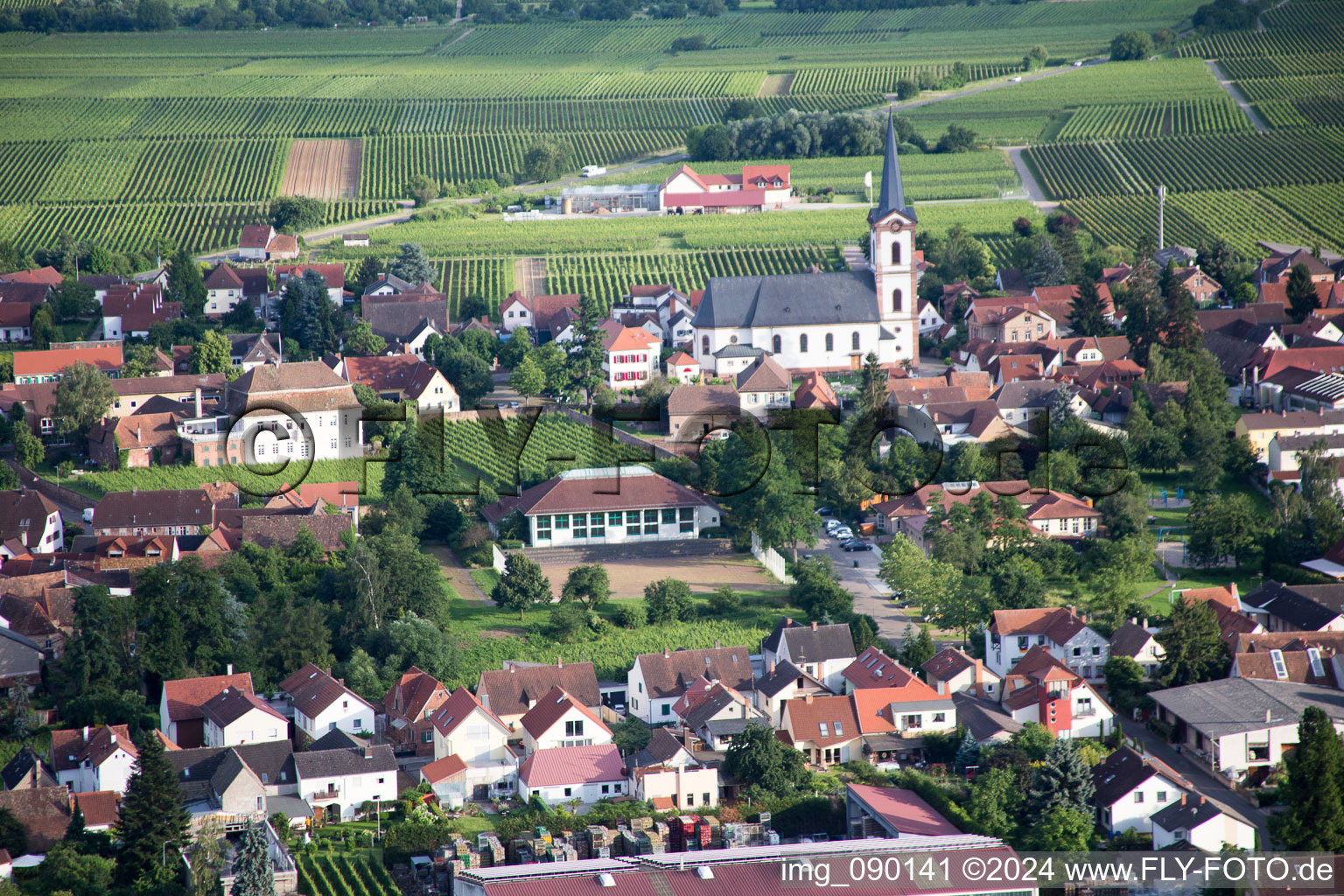 Church building in the village of in Edesheim in the state Rhineland-Palatinate