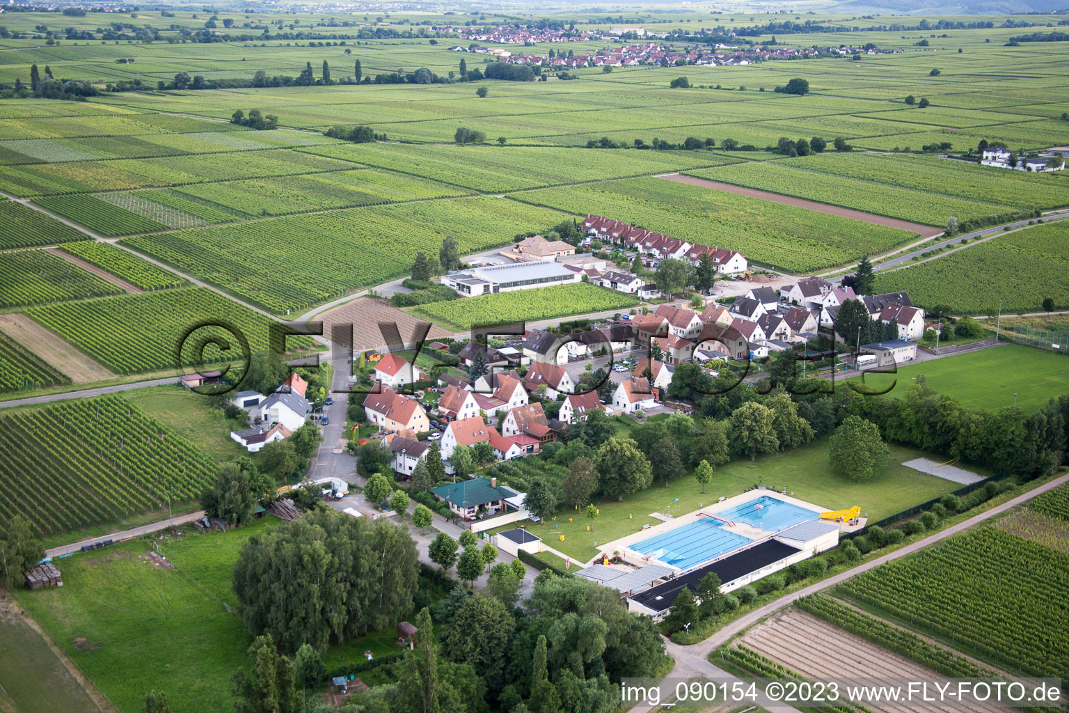 Aerial photograpy of Eckel in Hainfeld in the state Rhineland-Palatinate, Germany