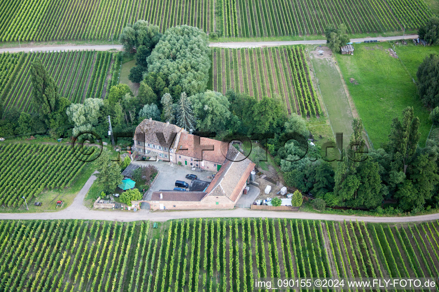 Oblique view of Eckel in Hainfeld in the state Rhineland-Palatinate, Germany