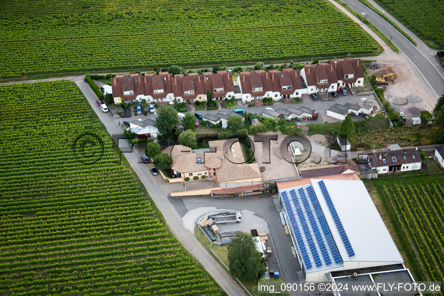 Eckel in Hainfeld in the state Rhineland-Palatinate, Germany from above