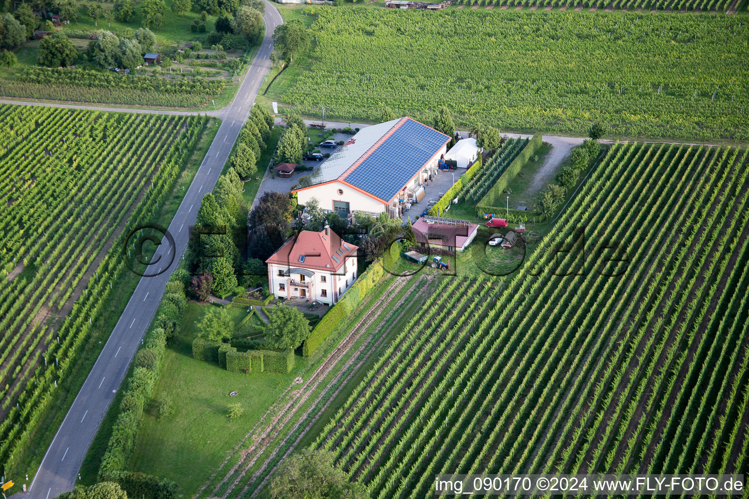 Oblique view of District Nußdorf in Landau in der Pfalz in the state Rhineland-Palatinate, Germany