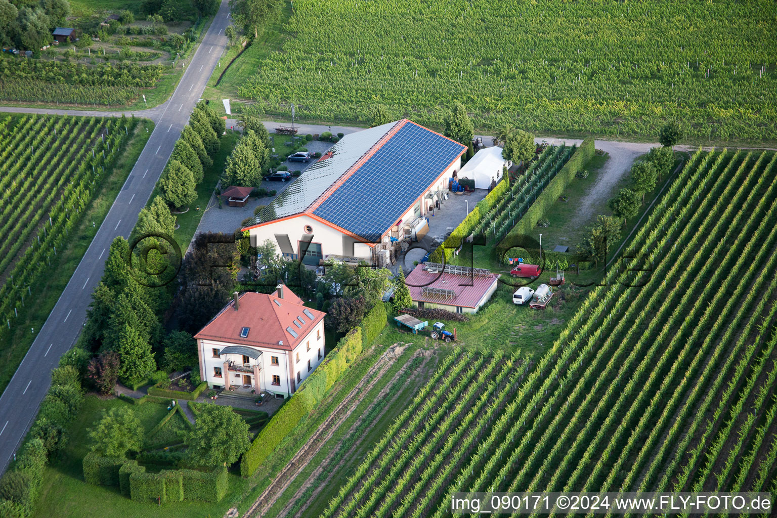 District Nußdorf in Landau in der Pfalz in the state Rhineland-Palatinate, Germany from above