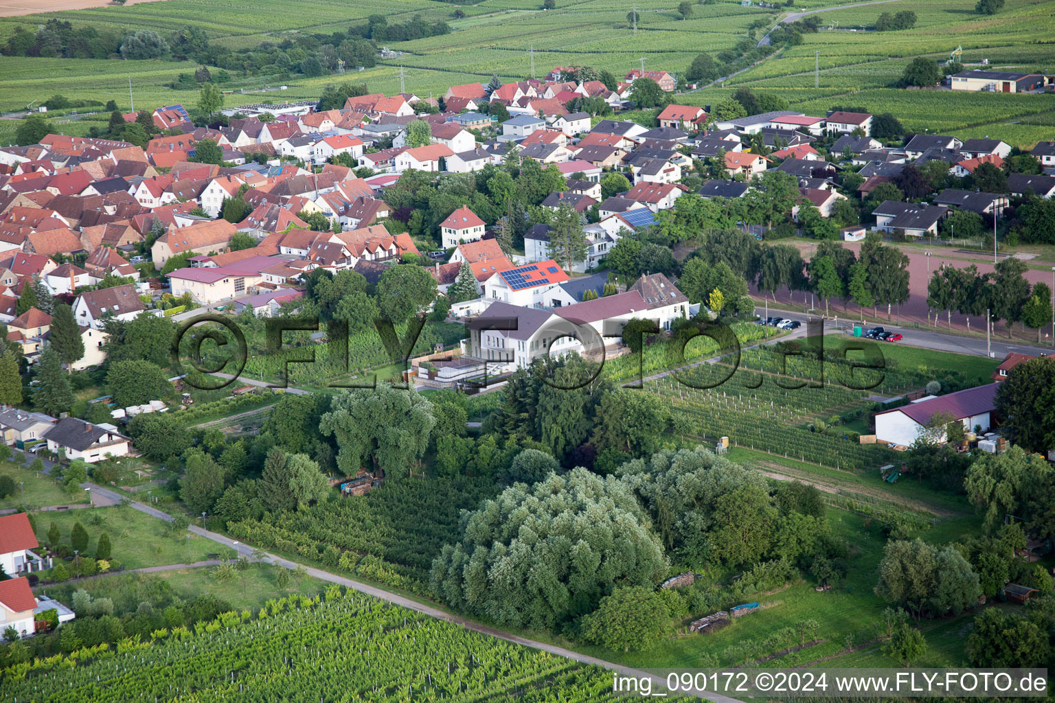 District Nußdorf in Landau in der Pfalz in the state Rhineland-Palatinate, Germany out of the air