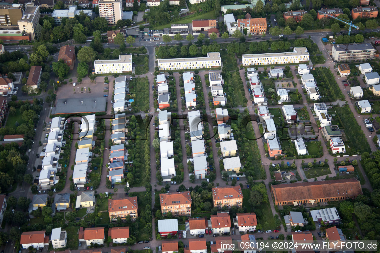 Aerial photograpy of Landau in der Pfalz in the state Rhineland-Palatinate, Germany