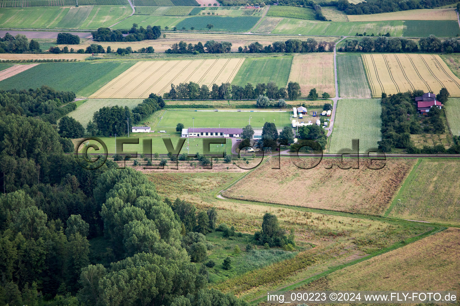 Barbelroth in the state Rhineland-Palatinate, Germany viewn from the air