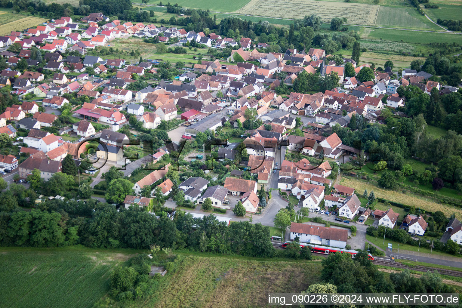 Barbelroth in the state Rhineland-Palatinate, Germany from the drone perspective