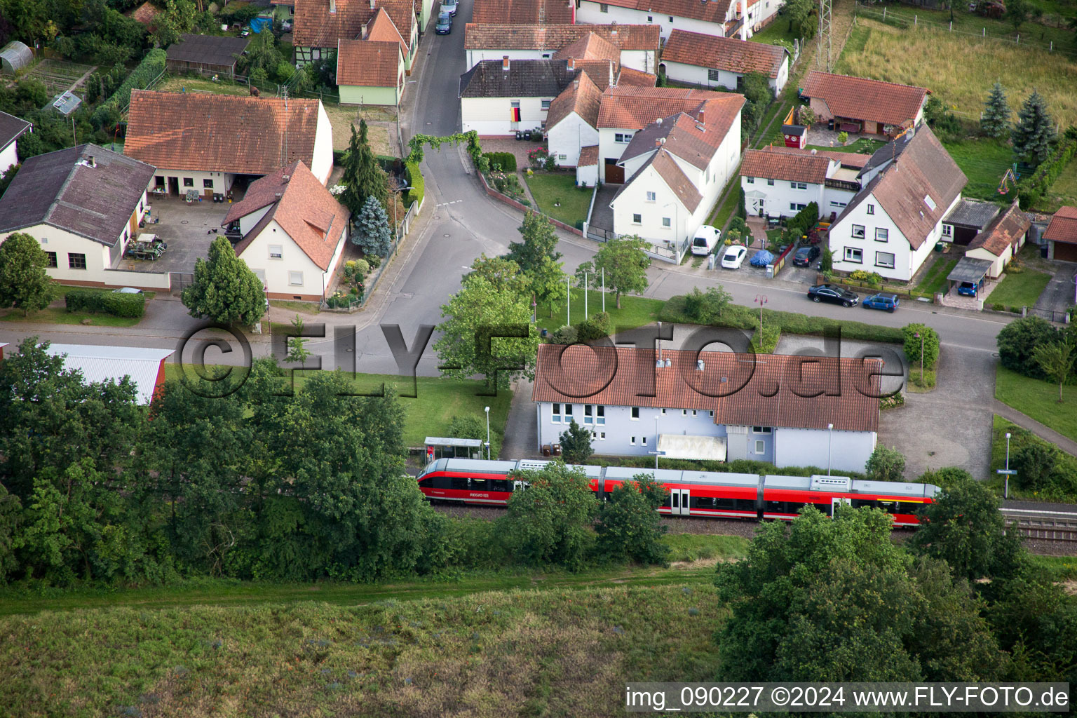 Barbelroth in the state Rhineland-Palatinate, Germany from a drone