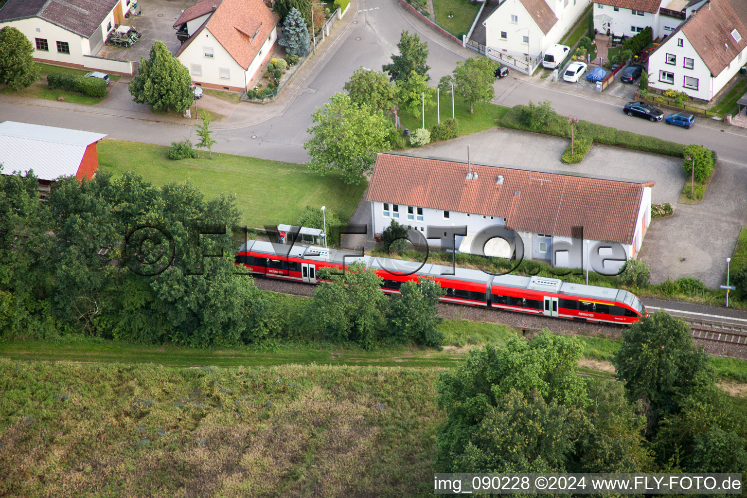 Barbelroth in the state Rhineland-Palatinate, Germany seen from a drone