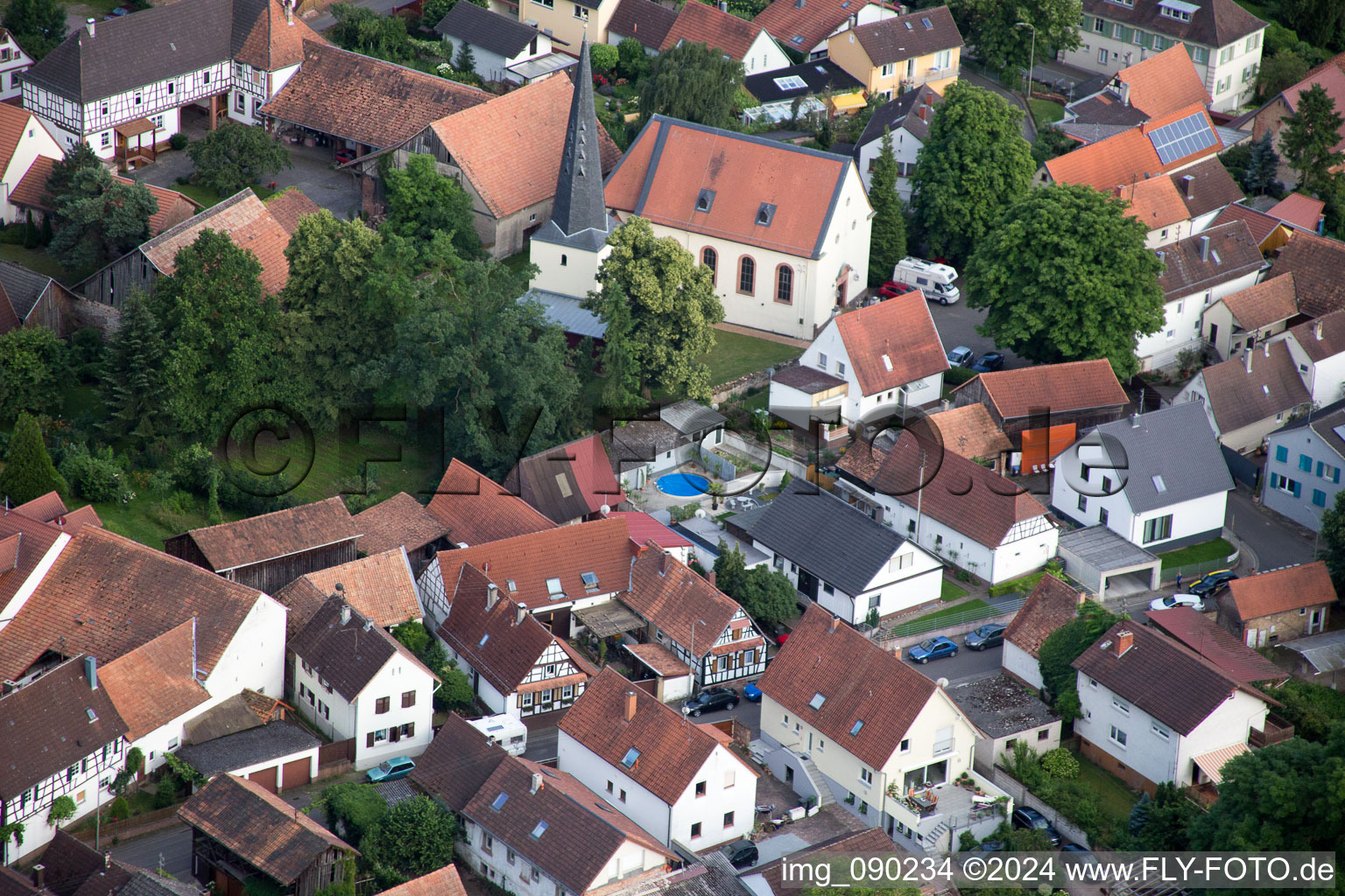 Barbelroth in the state Rhineland-Palatinate, Germany out of the air