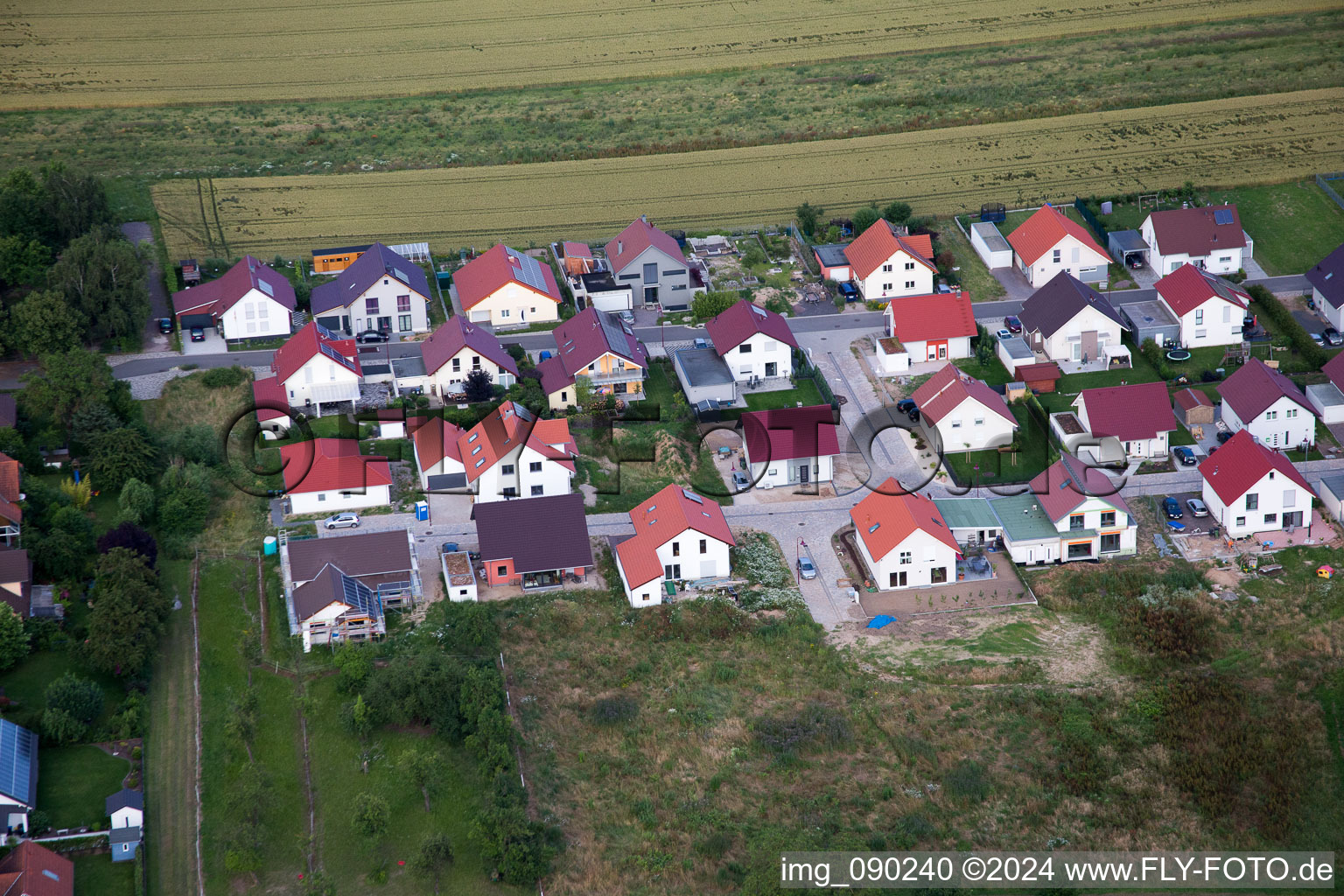 Drone image of Barbelroth in the state Rhineland-Palatinate, Germany