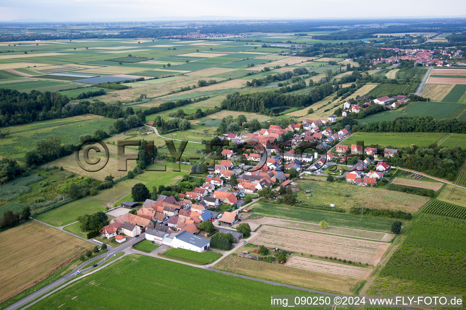 Drone image of Hergersweiler in the state Rhineland-Palatinate, Germany