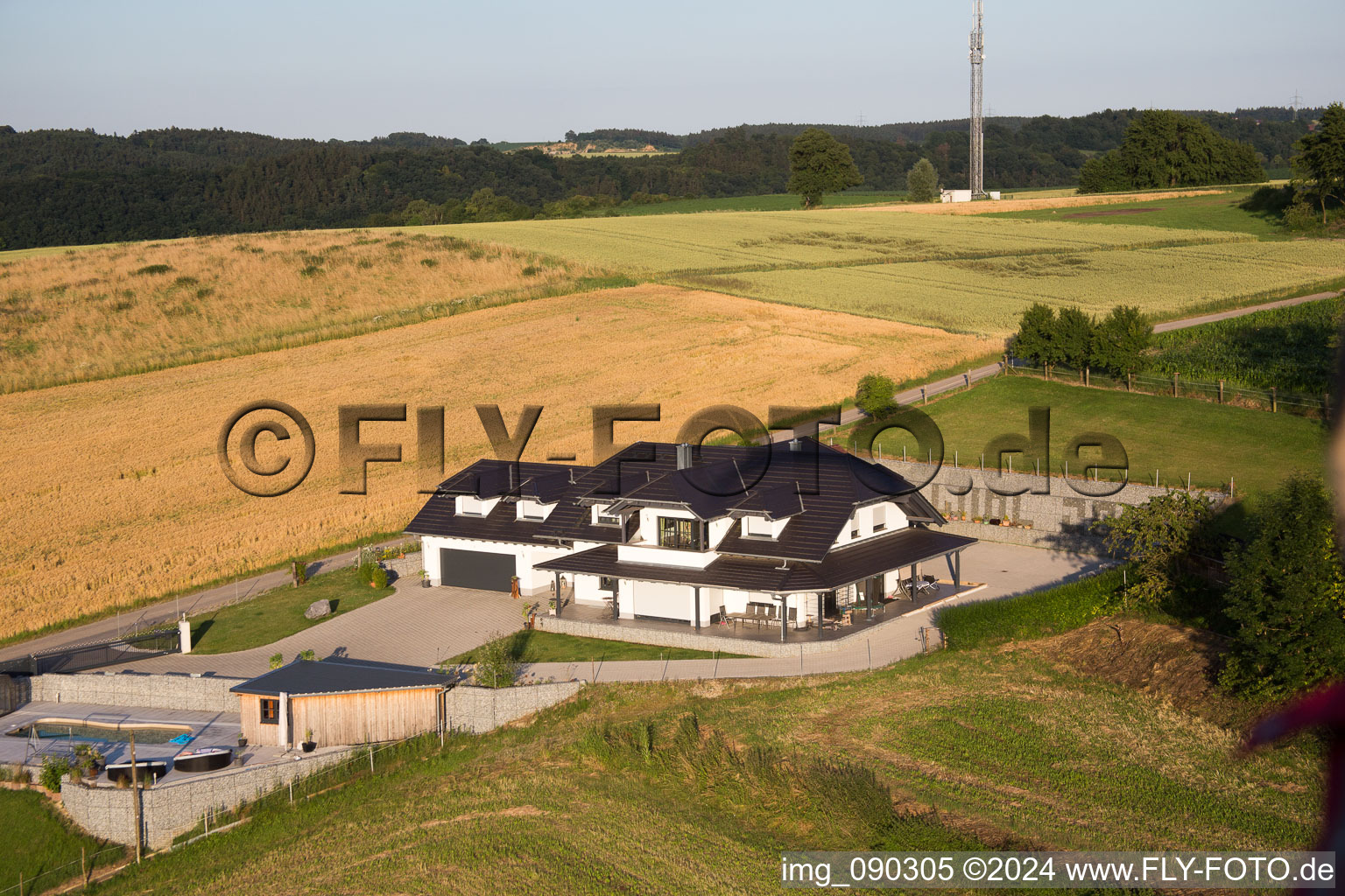 Aerial photograpy of Mamming in the state Bavaria, Germany