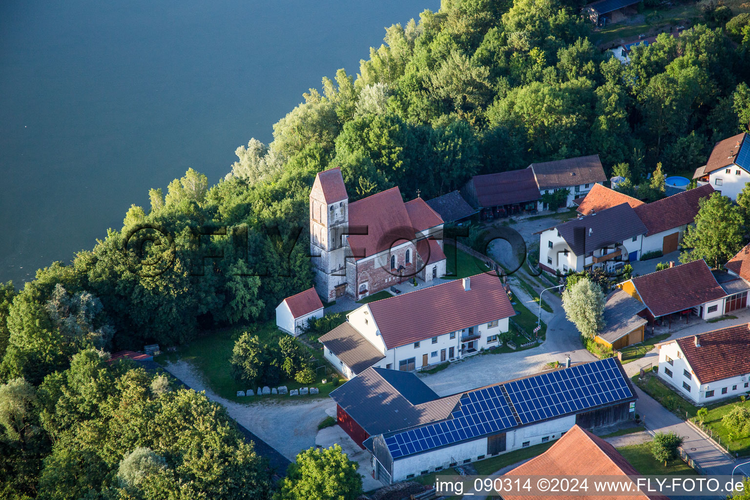 Church building in the village of in Usterling on the river Isar in the state , Germany