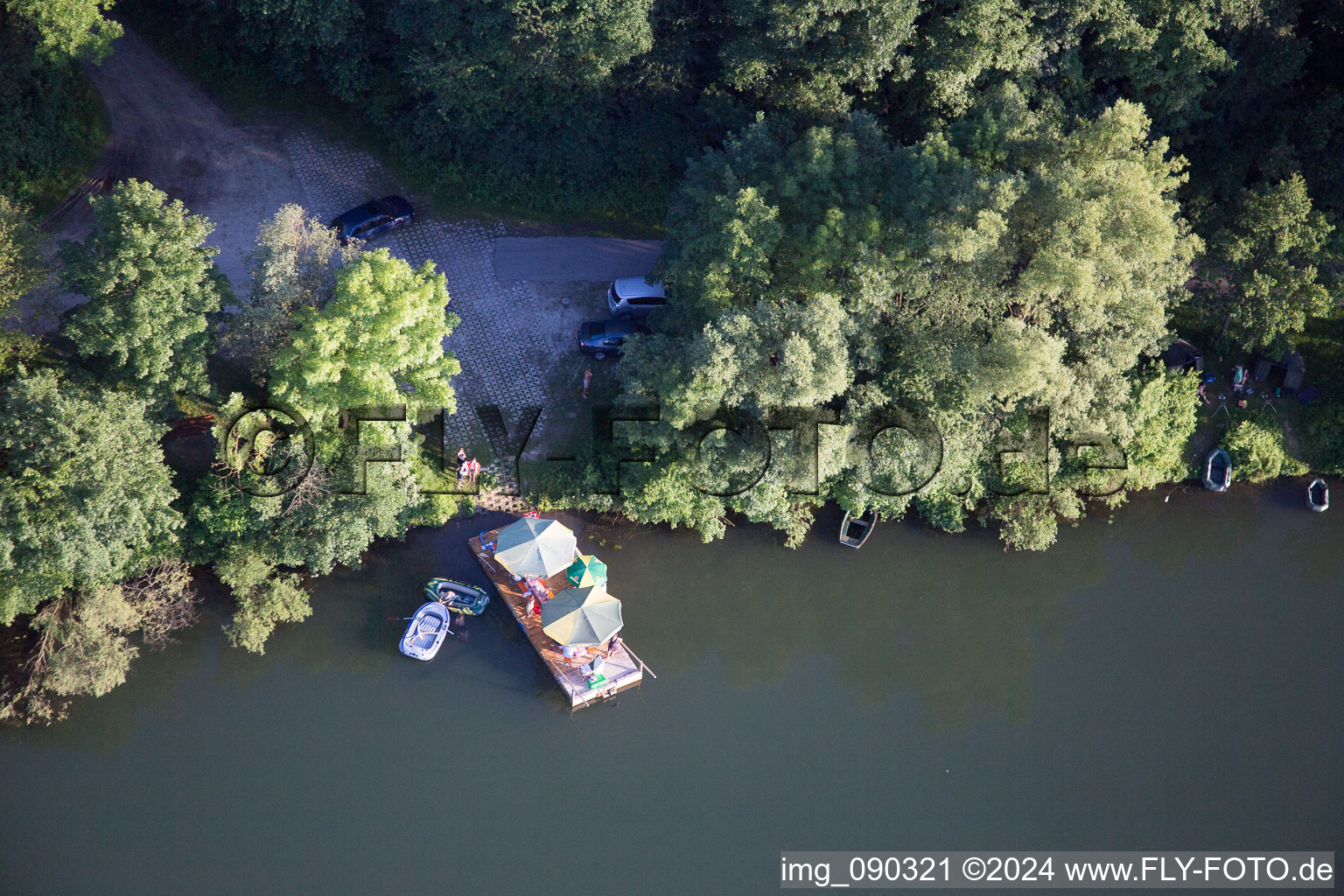 Aerial photograpy of Zulling in the state Bavaria, Germany