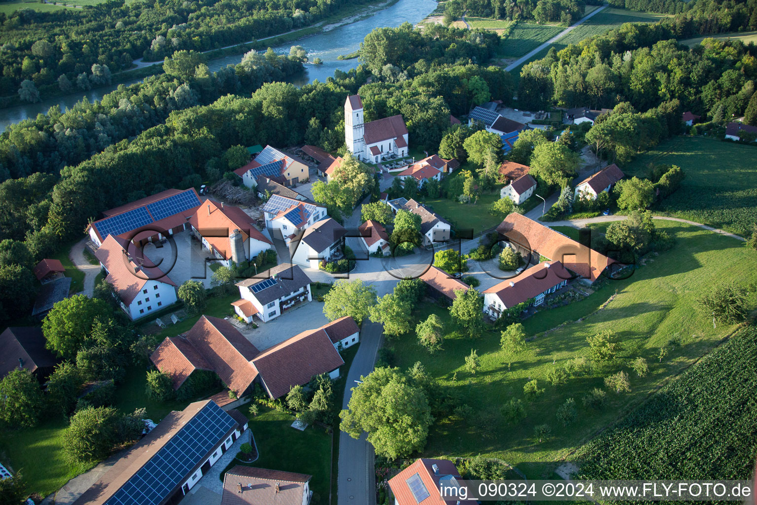 Zulling in the state Bavaria, Germany from above