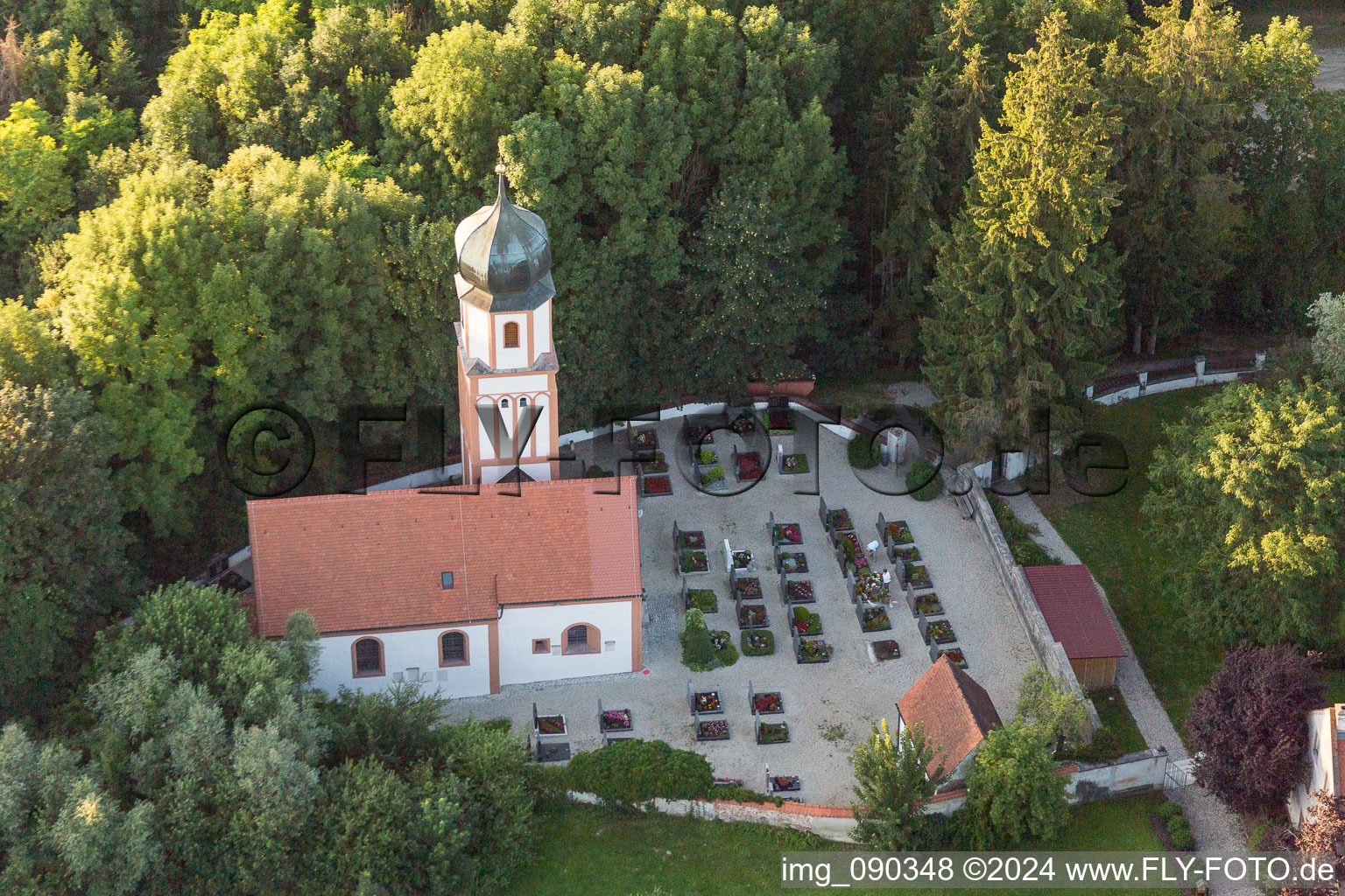 Churches building the chapel on Schloss Tannegg in the district Unterframmering in Landau an der Isar in the state Bavaria, Germany