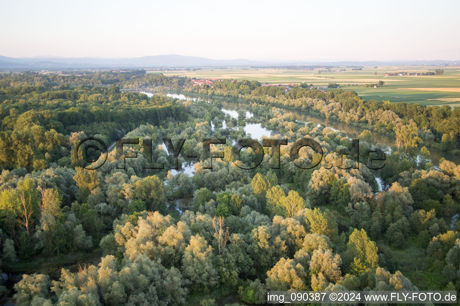 Isar meadows in Oberpöring in the state Bavaria, Germany