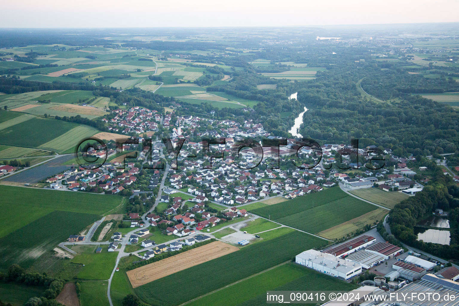 Bachhausen in the state Bavaria, Germany out of the air