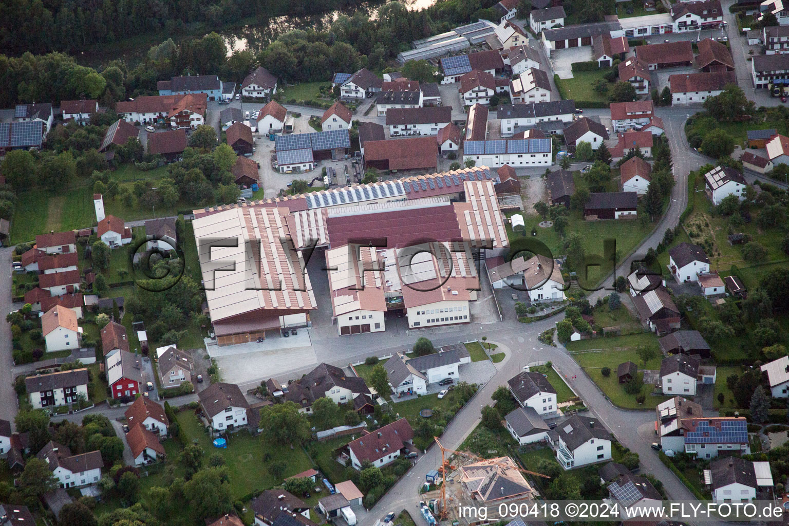 Bachhausen in the state Bavaria, Germany from the plane