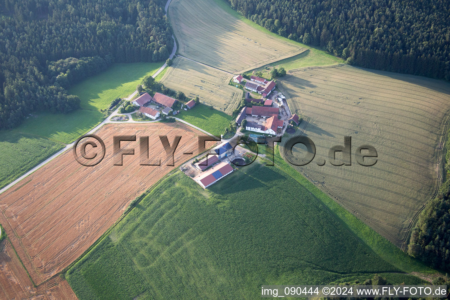 Aerial view of District Oberhausen in Reisbach in the state Bavaria, Germany