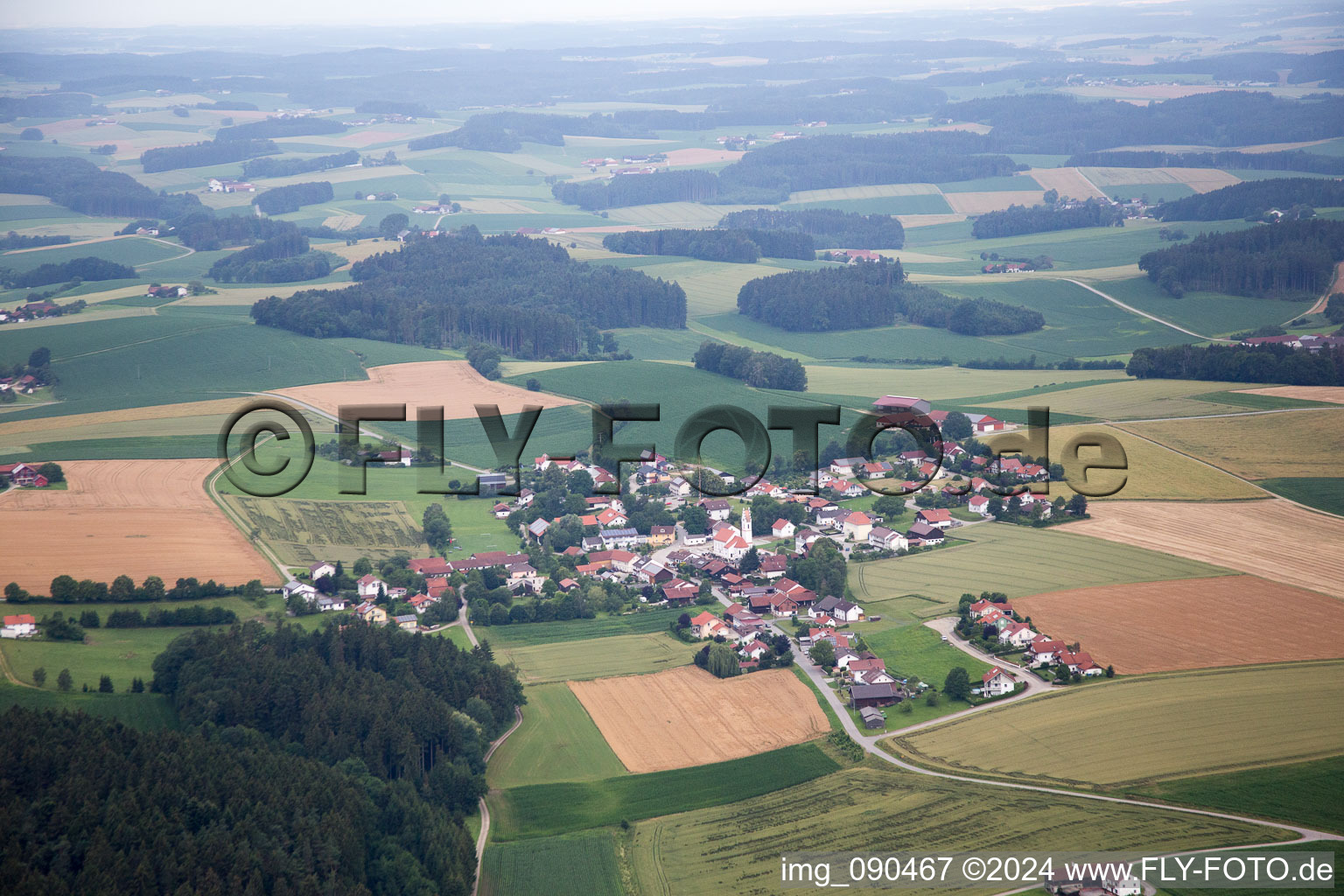 Aerial photograpy of Falkenberg in the state Bavaria, Germany