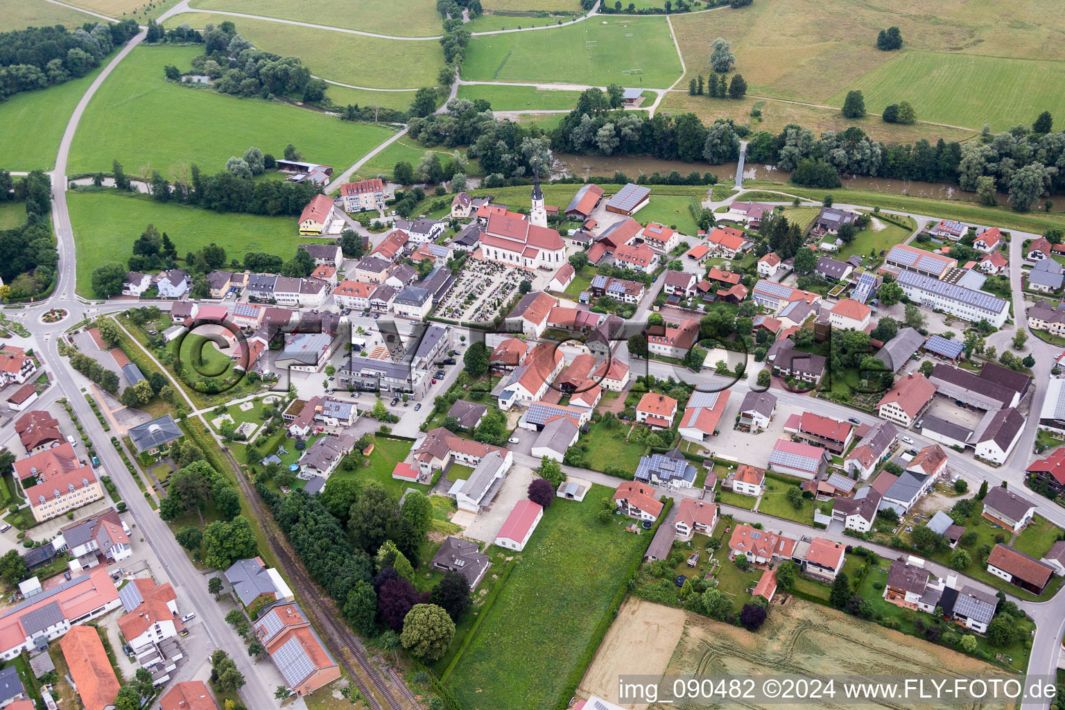 Settlement area in Marklkofen in the state Bavaria, Germany