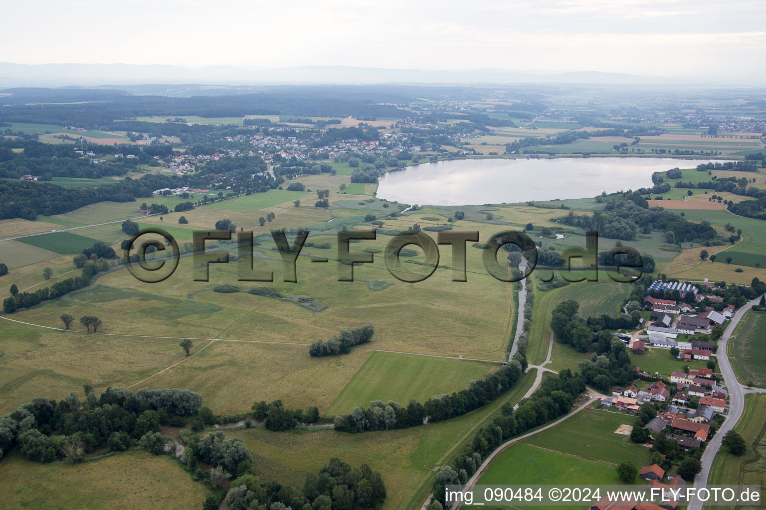 Vilstalsee Reservoir Steimberg in Marklkofen in the state Bavaria, Germany