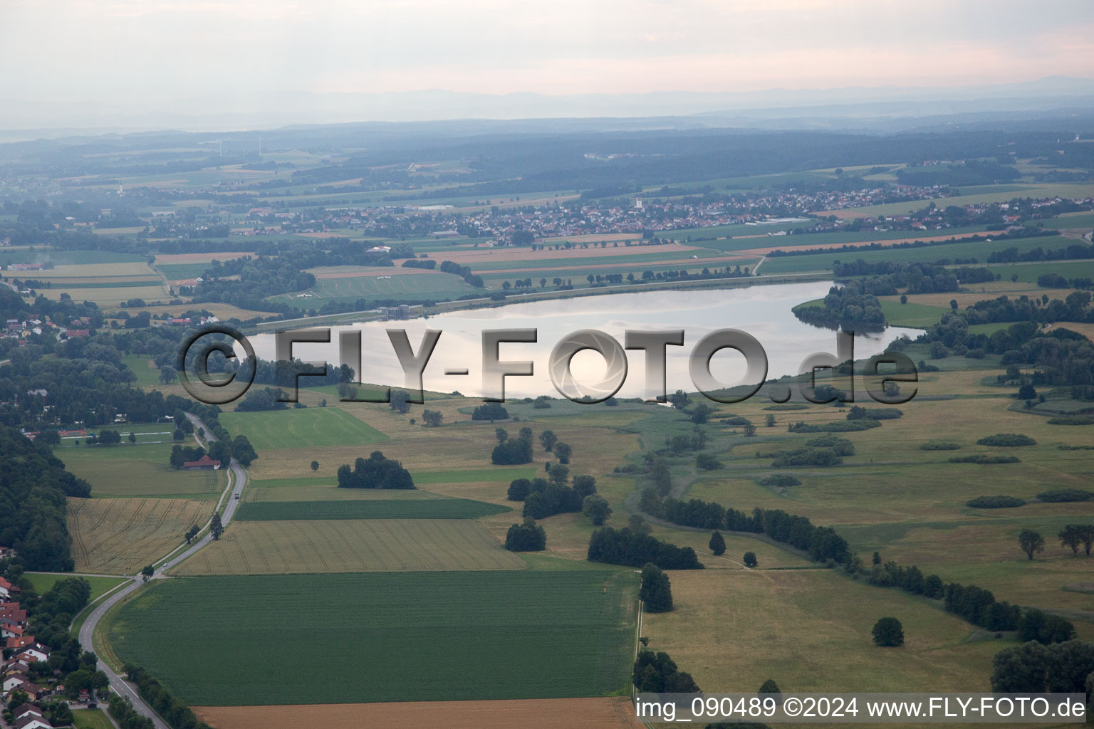 Aerial view of District Poxau in Marklkofen in the state Bavaria, Germany