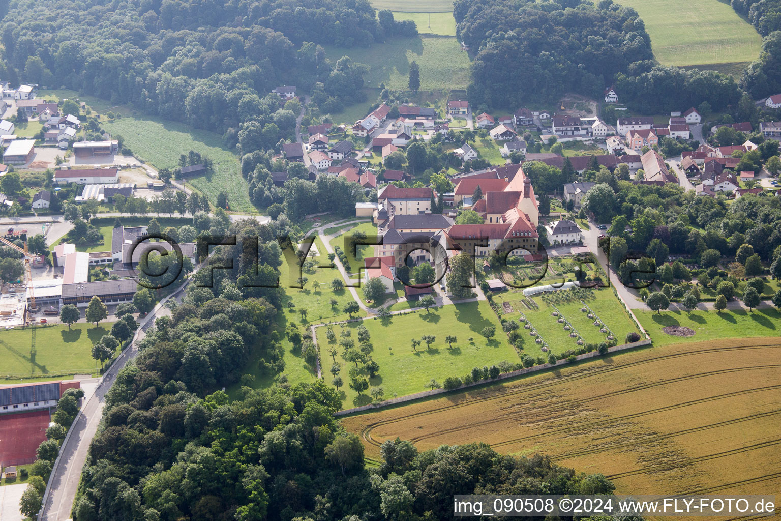 Aerial photograpy of Niederviehbach in the state Bavaria, Germany