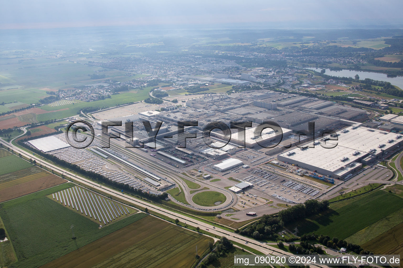 Höfen industrial area, BMW plant in Dingolfing in the state Bavaria, Germany