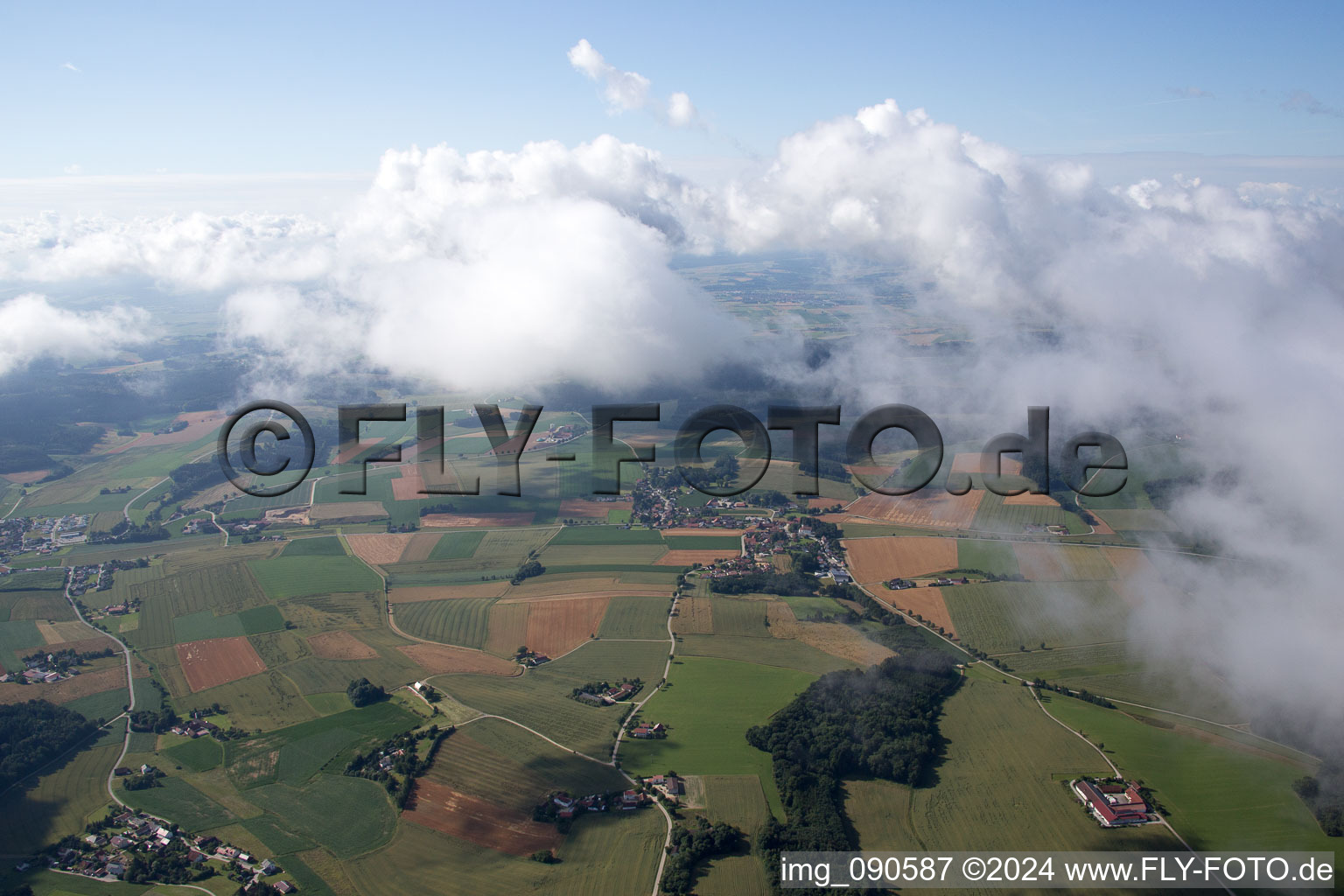 Aerial photograpy of Mengkofen in the state Bavaria, Germany