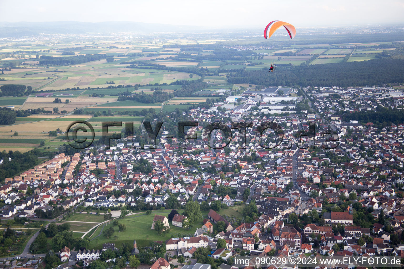 Oblique view of Lorsch in the state Hesse, Germany