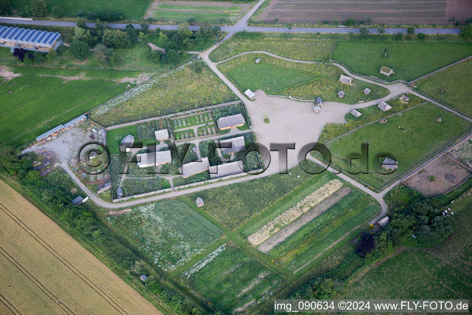 Lorsch in the state Hesse, Germany from the plane