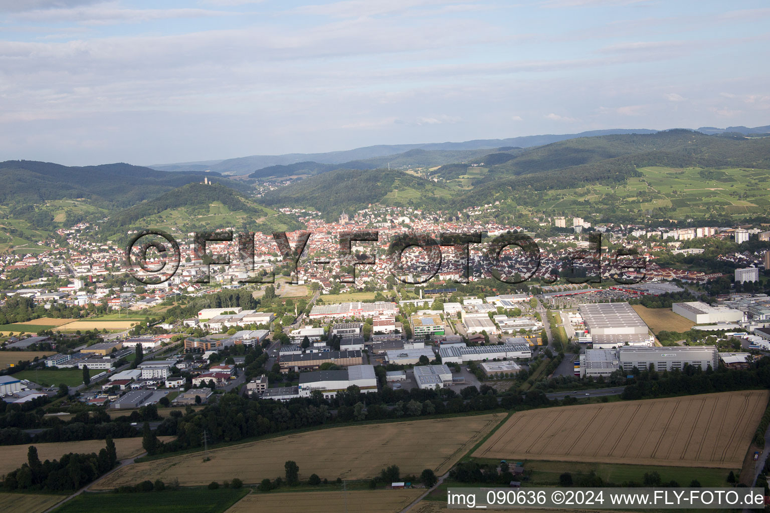 Bensheim in the state Hesse, Germany seen from above