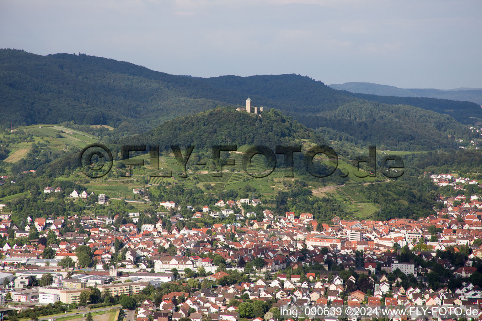 Heppenheim in the state Hesse, Germany seen from above