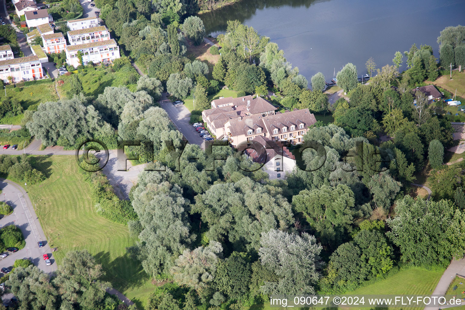 Drone recording of Heppenheim in the state Hesse, Germany